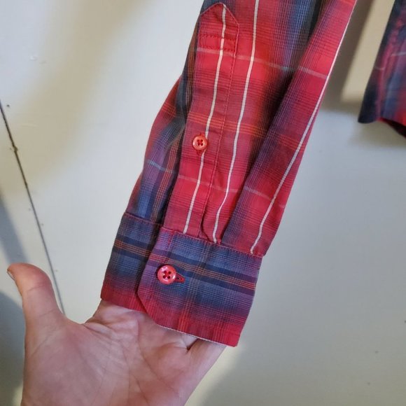 ARC'TERYX Women's Medium Fitted Convertible Roll Tab Plaid Button Down Top Shirt - Picture 5 of 13